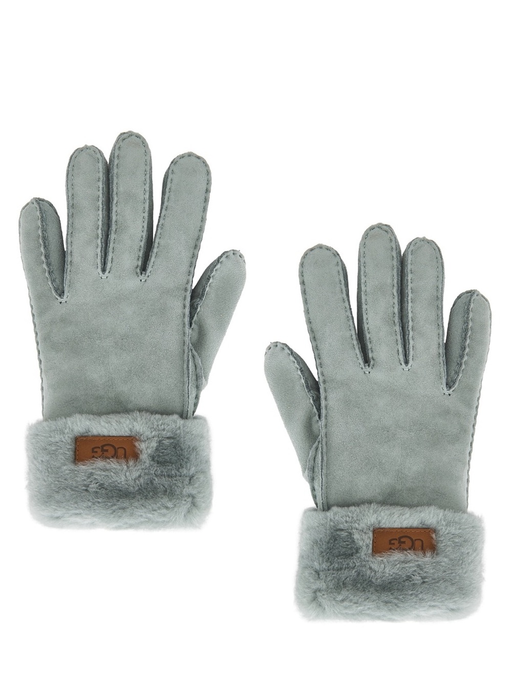 UGG Sage Suede Shearling Cuff Gloves